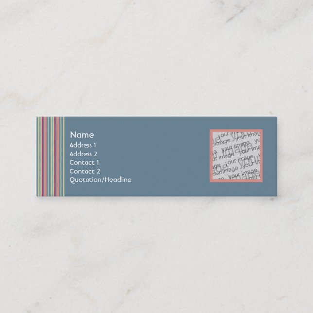 Visite Mini Carte fanée de profil de jeans (Devant)