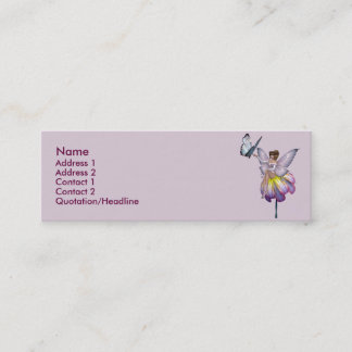 Visite Mini Carte féerique de profil de fleur pourpre de KRW