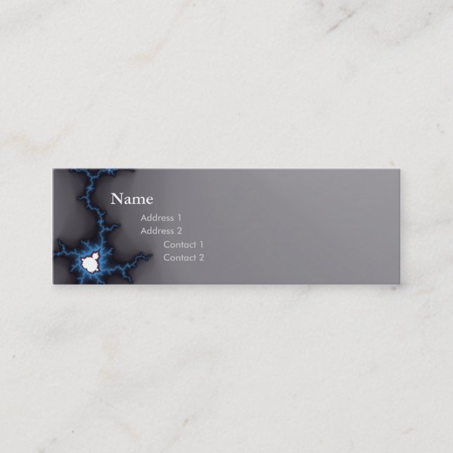 Visite Mini carte foncée de profil de fractale chic de geek (Devant)