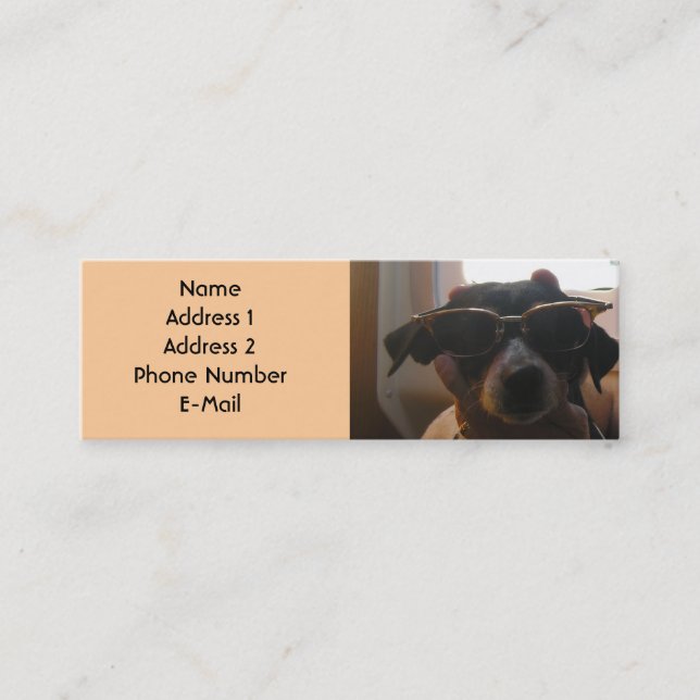 VISITE MINI CARTE FRAÎCHE DE PROFIL DE CHIEN (Devant)