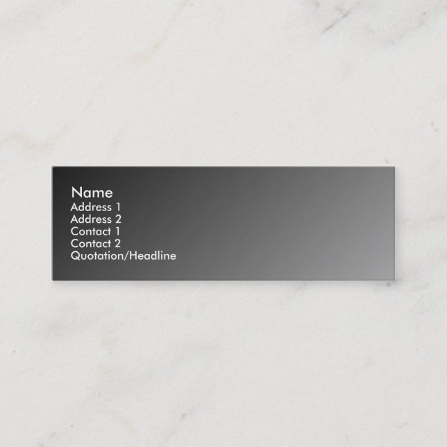 Visite Mini Carte grise noire de profil (Devant)
