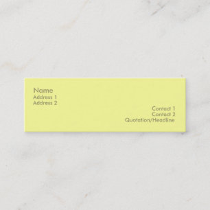 Visite Mini Carte jaune-clair de profil