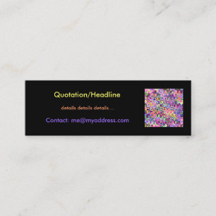 Visite Mini Carte maigre de profil d'artistes intelligents