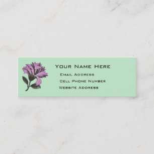 Visite Mini Carte maigre de profil de fleur de Deco