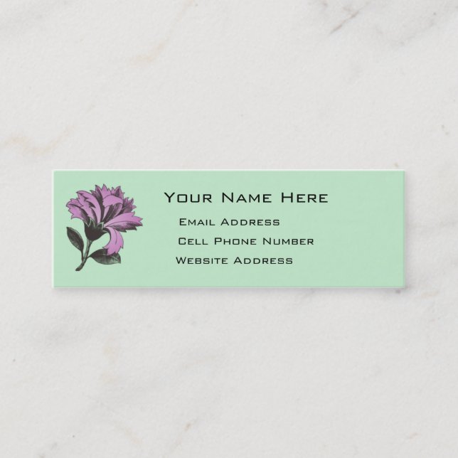 Visite Mini Carte maigre de profil de fleur de Deco (Devant)