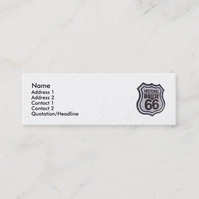 Visite Mini Carte maigre de profil de l'itinéraire 66 (Devant)