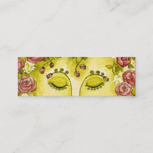 Visite Mini Carte maigre de profil de nymphe rose (Devant)