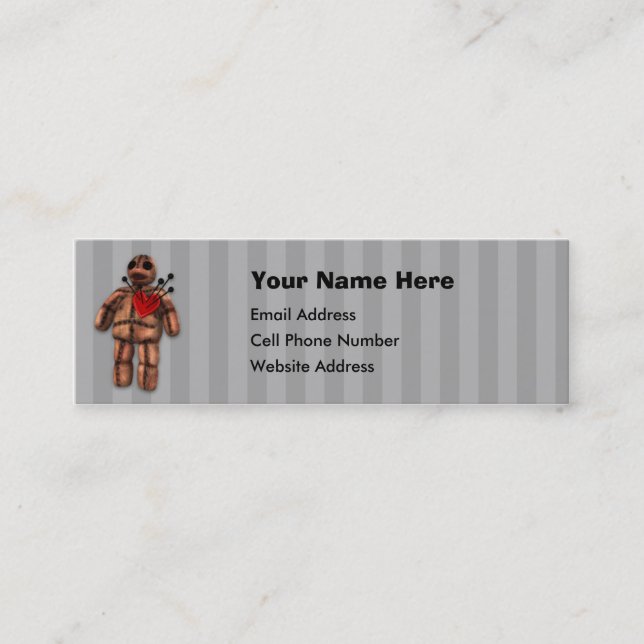 Visite Mini Carte maigre de profil de poupée de vaudou (Devant)