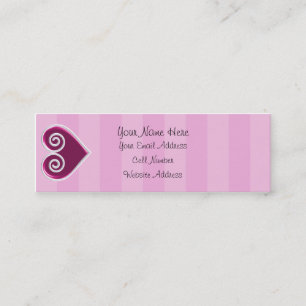 Visite Mini Carte maigre de profil de sucrerie de coeur