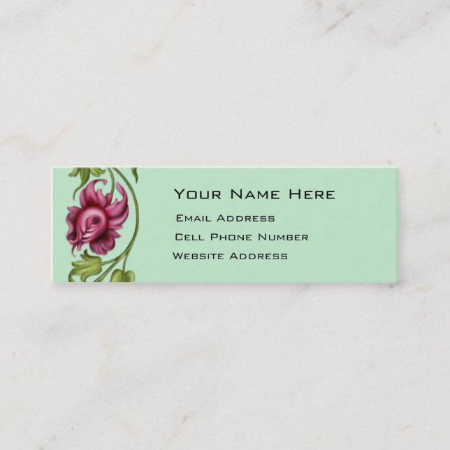 Visite Mini Carte maigre de profil de vigne de fleur (Devant)