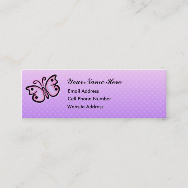 Visite Mini Carte maigre de profil d'esprit de papillon (Devant)