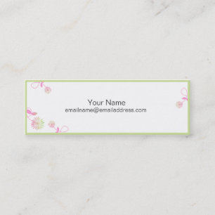 Visite Mini Carte maigre de profil - fleurs tourbillonnantes