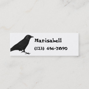 Visite Mini Carte maigre gothique de profil de Raven