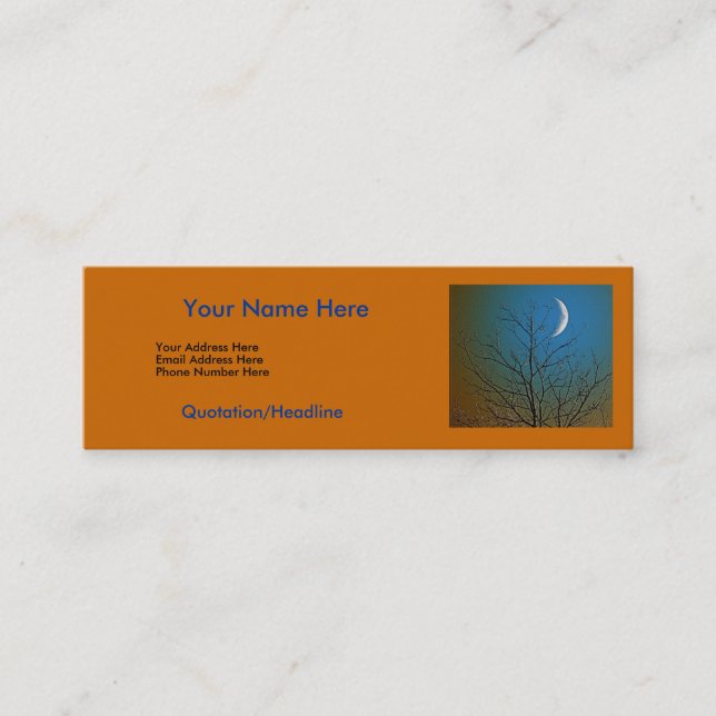 Visite Mini Carte mystique de profil de lune (Devant)