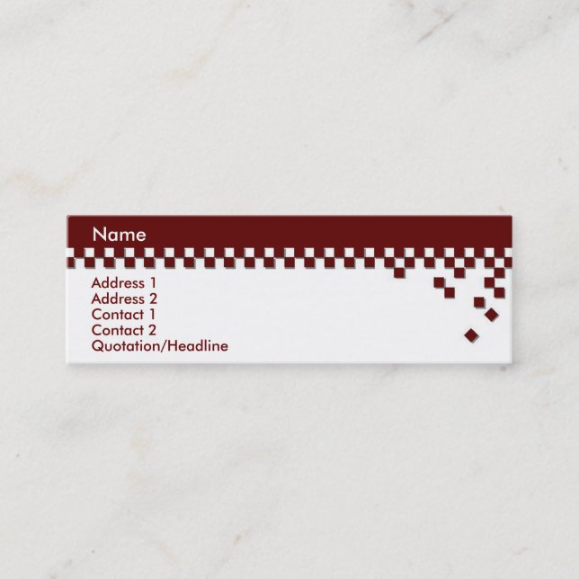 Visite Mini Carte professionnelle classique de profil (Devant)