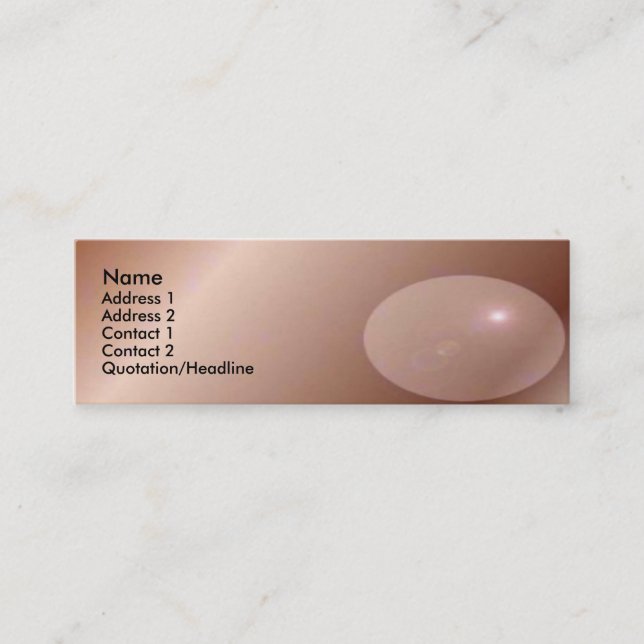 Visite Mini Carte profil de balle (Devant)