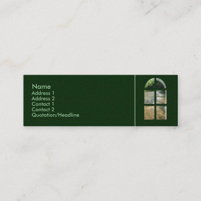 Visite Mini Carte Profil de fenêtre Zen (Devant)