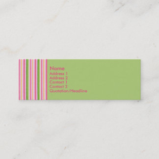 Visite Mini Carte rose de KRW rétro et verte de profil de