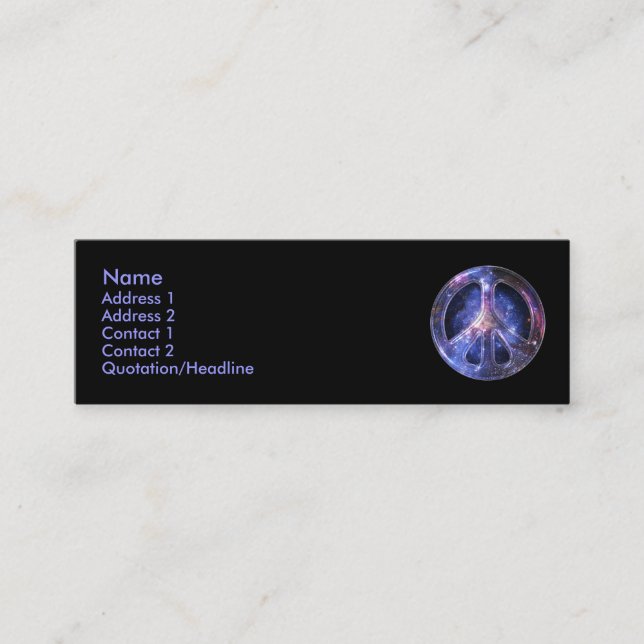 Visite Mini Carte universelle de profil de paix (Devant)