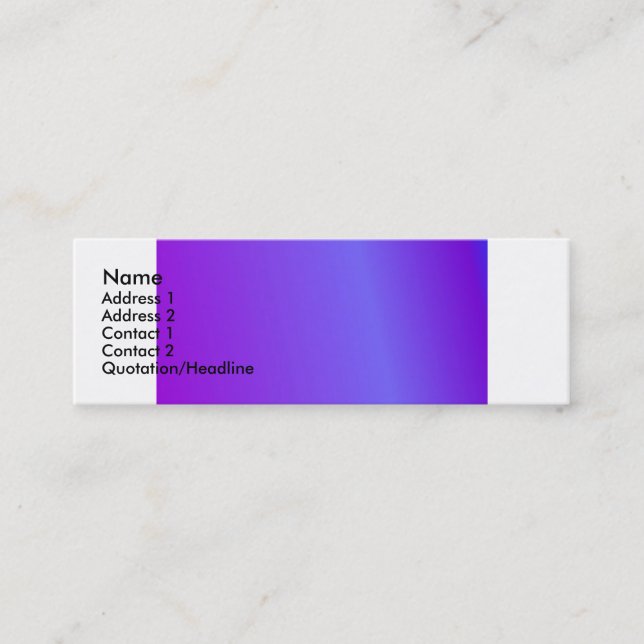Visite Mini Carte violette de profil (Devant)