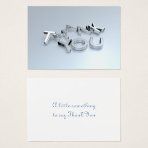 Visite Mini Cartes de Remerciements Silver moderne Pack d