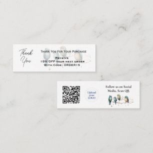 Visite Mini Code remise carte de remerciements - Emballage QR