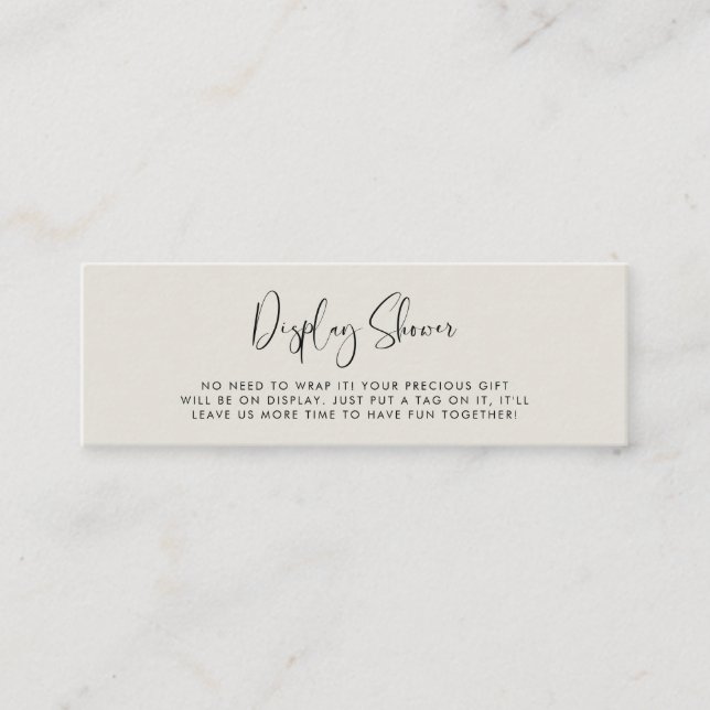 Visite Mini Élégant et moderne Display carte de douche insert (Devant)