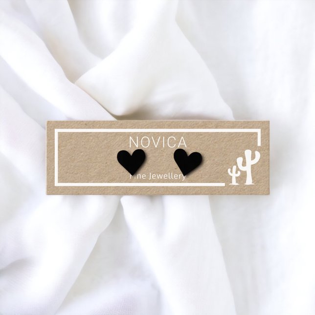 Visite Mini Encre Blanche Sur Carte D'Affichage De Cactus Kraf (Créateur téléchargé)