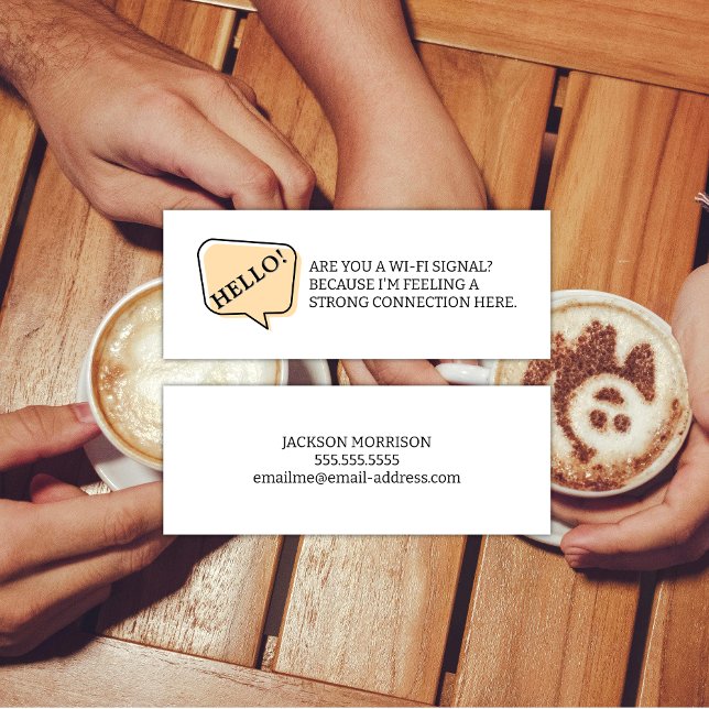 Visite Mini Êtes-vous une carte d'appel de connexion Wi-Fi Fun (Hello! single and dating calling card. )
