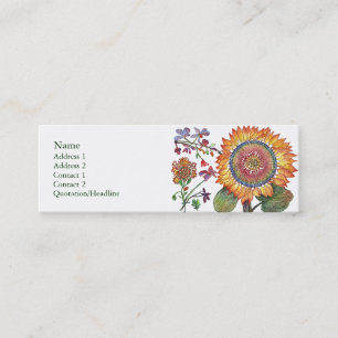 Visite Mini Grande carte de profil de fleur de soleil