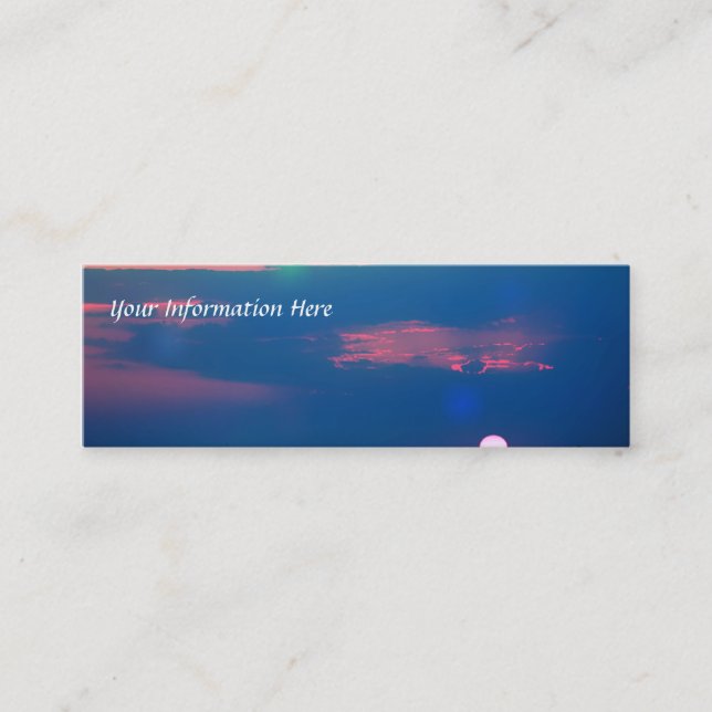 Visite Mini Impressionniste Signet Sunset de mer Carte de visi (Devant)