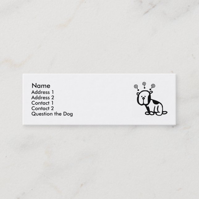 Visite Mini Interrogez la carte de profil de chien ! (Devant)
