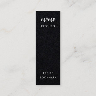 Visite Mini La cuisine de maman   Carte Signet de recette noir