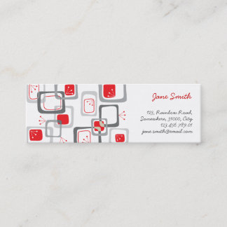 Visite Mini La rétro cerise rouge ajuste la carte de profil de