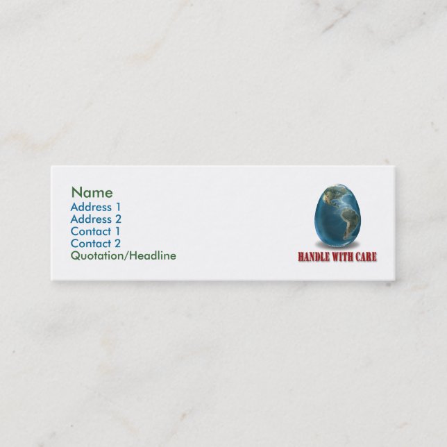 Visite Mini La terre manipulent avec la carte de profil de (Devant)