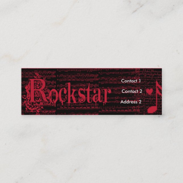Visite Mini Le profil comme une carte de profil de Rockstar (Devant)