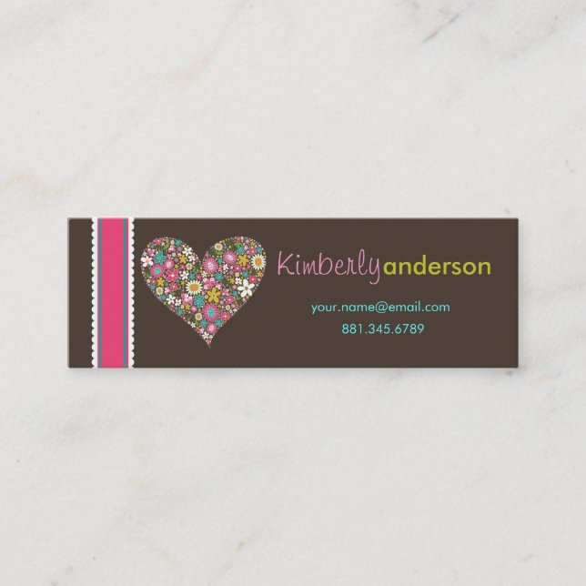 Visite Mini Le ressort fleurit la carte de profil d'amour de (Devant)