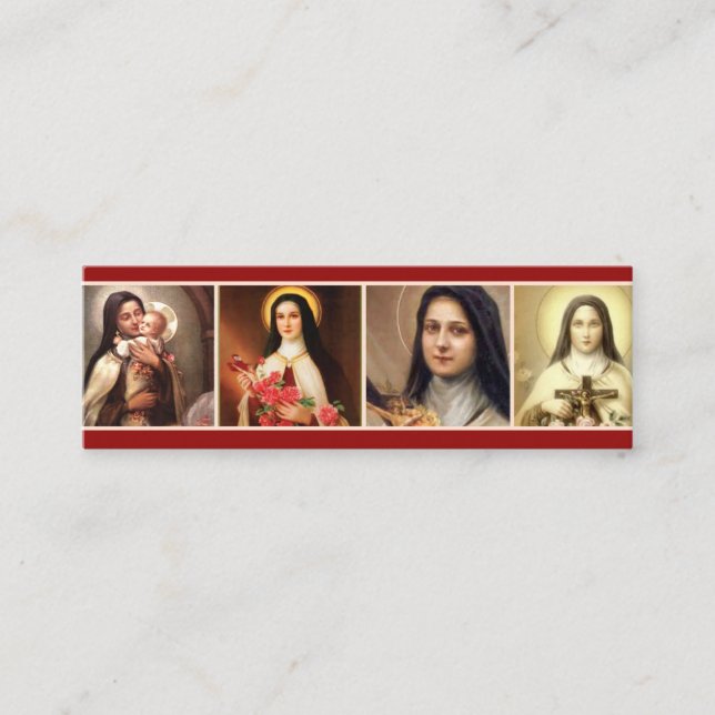 Visite Mini Les roses de St Therese citent la carte sainte (Devant)