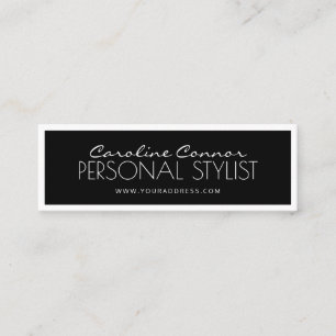 Visite Mini Liste de Styles Personnels Carte Bordure Noire & B