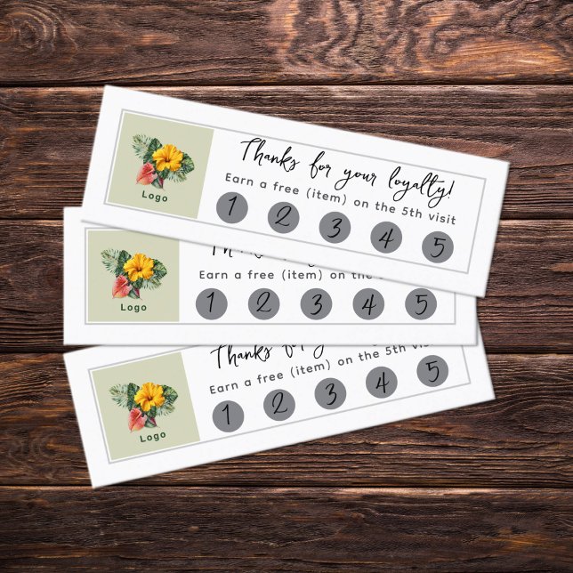 Visite Mini Logo de l'entreprise 5 Visites Carte de fidélité d (Créateur téléchargé)