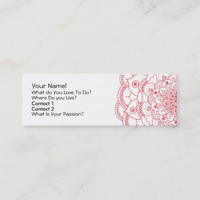 Visite Mini Mandala 2, carte de profil (Devant)