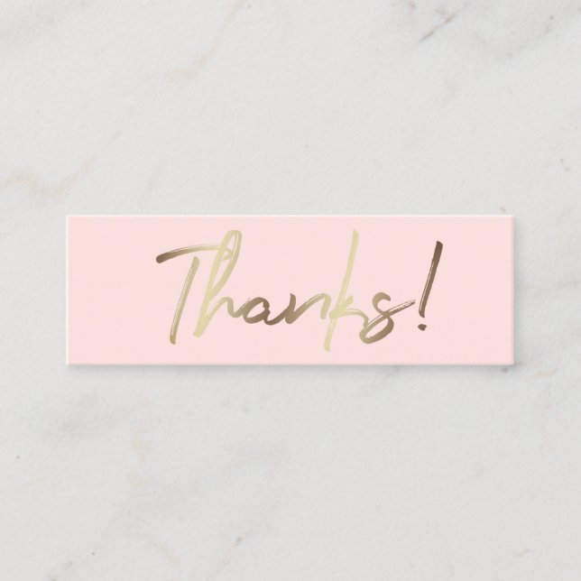 Visite Mini merci carte de réduction arrière - plan rose (Devant)