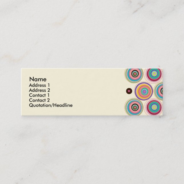 Visite Mini Modèle de carte de profil de coeurs de connexion (Devant)