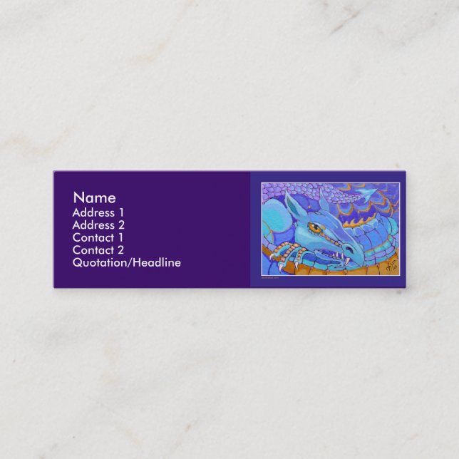 Visite Mini Modèle de carte de profil - dragon (Devant)