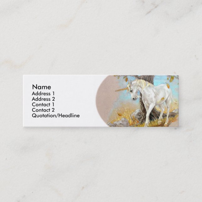 Visite Mini Modèle de carte de profil - licorne (Devant)