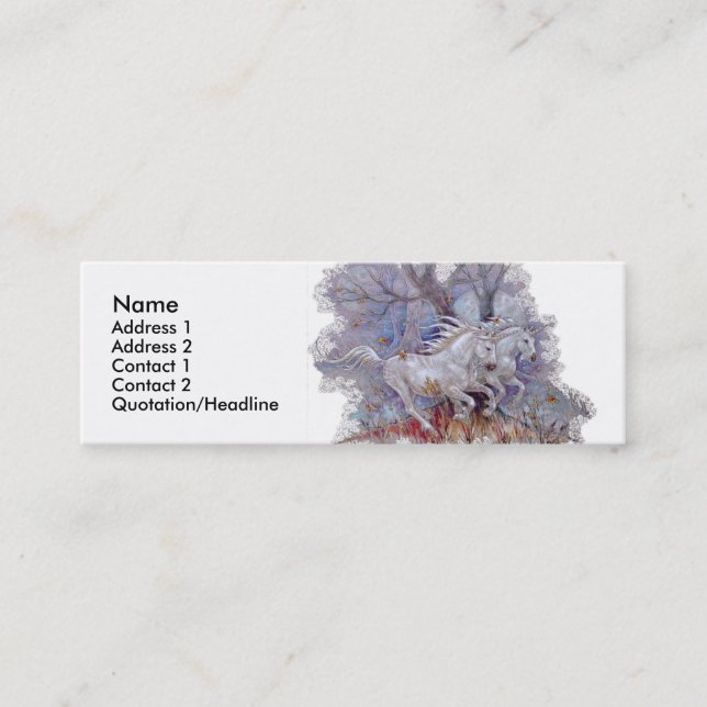 Visite Mini Modèle de carte de profil - licornes (Devant)