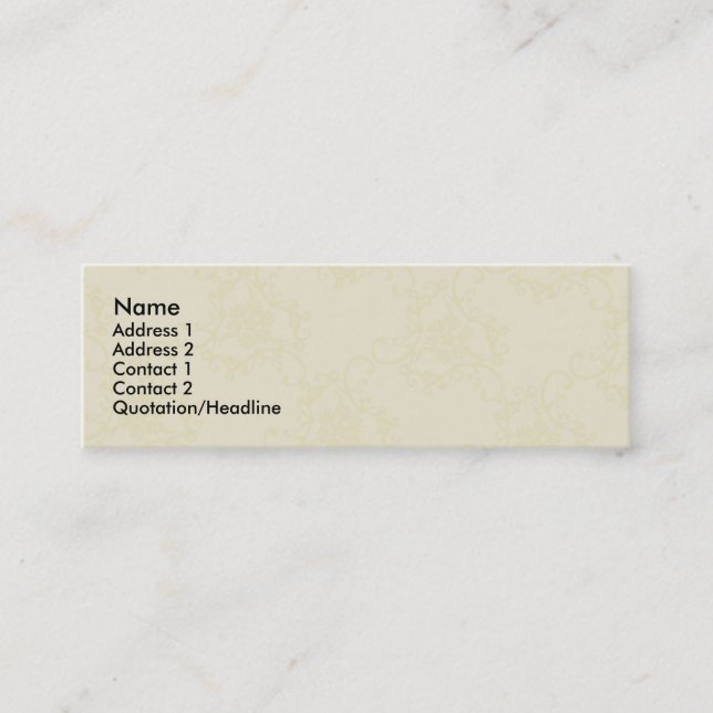 Visite Mini Modèle de carte de profil Motif (Devant)