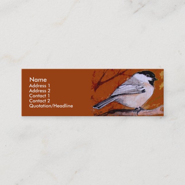 Visite Mini Modèle de carte de profil - oiseau (Devant)