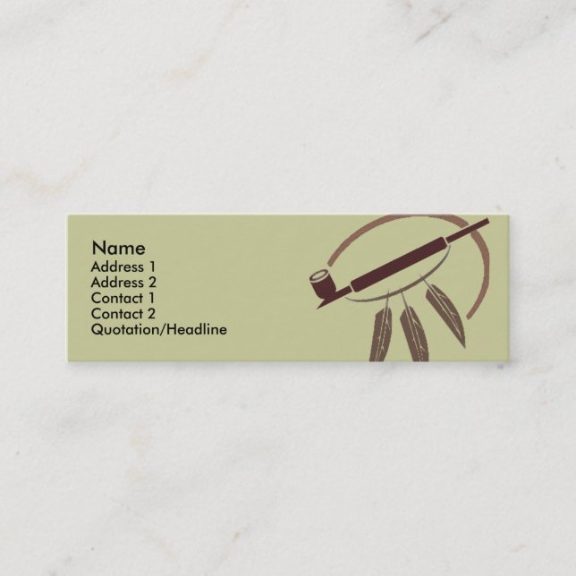 Visite Mini Modèle de carte de profil - tuyau de paix (Devant)