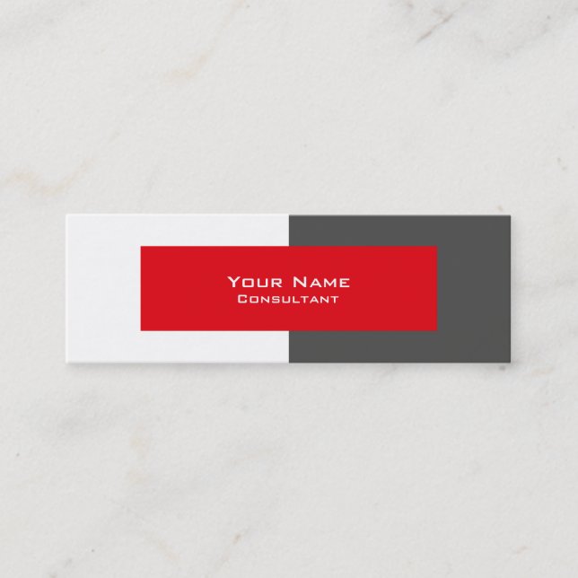 Visite Mini Modèle gris et rouge professionnel de carte de (Devant)
